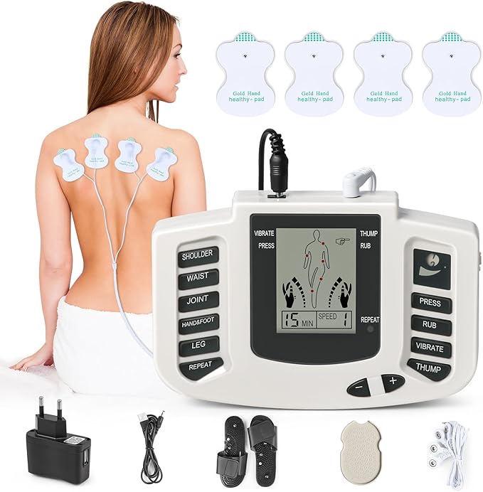 Aparelhos com eletrodos e adesivos para fisioterapia - Imagem 7