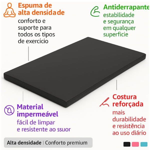 Colchonete Tapete de Exercício, Impermeável. - Imagem 5
